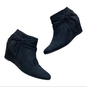 Andrew Geller Yeve Black Faux Suede Ankle Boots (Size 9 1/2)